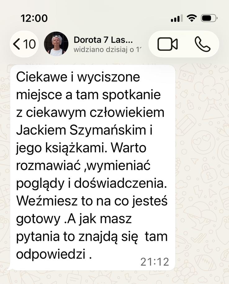 Opinia w formie zrzutu ekranu