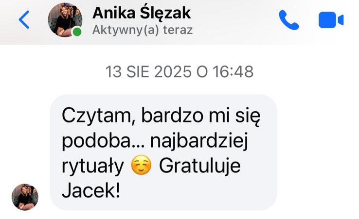 Opinia w formie zrzutu ekranu